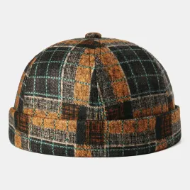 brimless-skull-cap-multicolor-plaid-stitching-patt