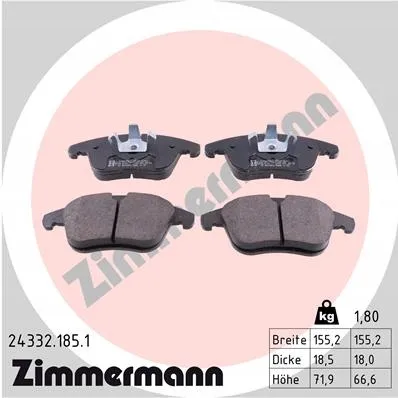 zimmermann-klocki-ham-przod-citroen-c5-stan-nowy