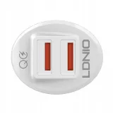 ldnio-ladowarka-samochodowa-2usb-kabel-lightning-prad-wyjsciowy-3000-ma
