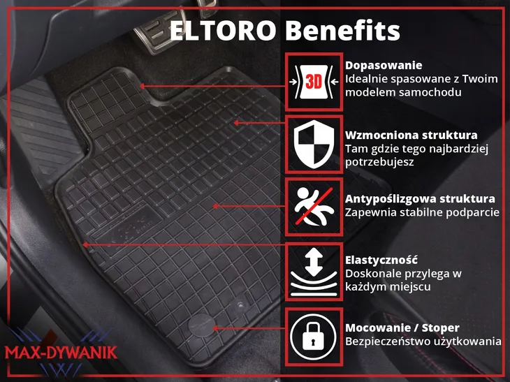 smart-forfour-2014-dywaniki-guma-stan-nowy-waga-z-opakowaniem-4-41-kg