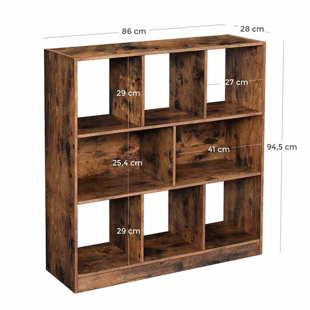 bookcase-brown-86x28x945cm-stan-nowy