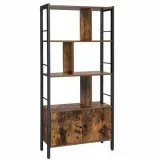 bookcase-rusticbrown-black-74x30x1545cm