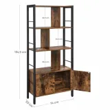 bookcase-rusticbrown-black-74x30x1545cm-stan-nowy