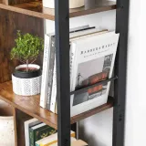 bookcase-rusticbrown-black-74x30x1545cm-stan-nowy