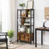 bookcase-rusticbrown-black-74x30x1545cm-stan-nowy