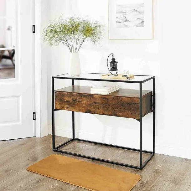 consoletable-brown-black-100x40x80cm-stan-nowy