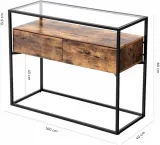 consoletable-brown-black-100x40x80cm-stan-nowy