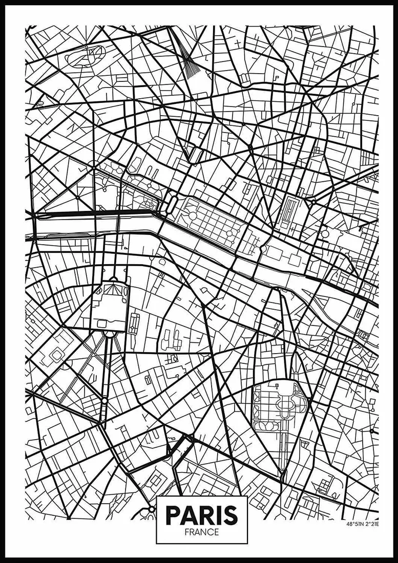 poster-map-paris-40x50