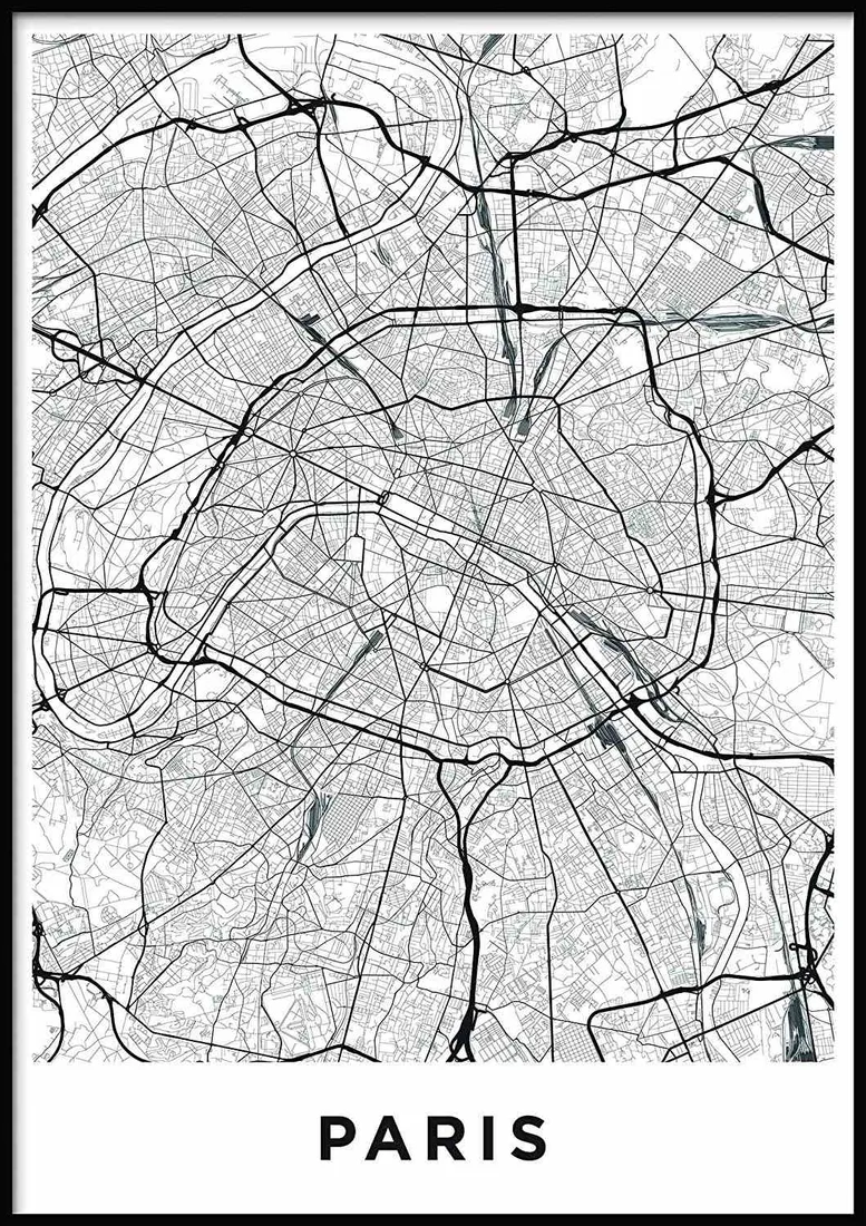 poster-map-paris-no2-40x50