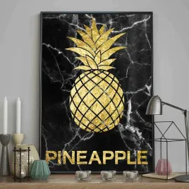 poster-pineapple-blackmarble-50x70