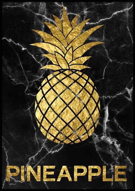 poster-pineapple-blackmarble-50x70-stan-nowy