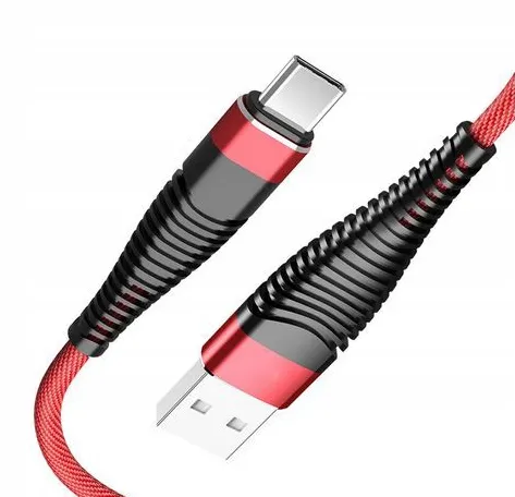 dlugi-2-metry-wzmacniany-kabel-typ-c-quick-charge-stan-nowy-kolor-czerwony