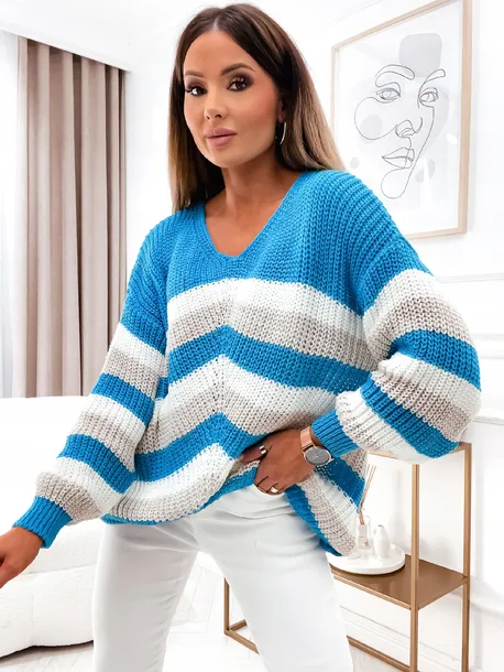 asymetryczny-sweterek-w-paski-oversize-stan-nowy