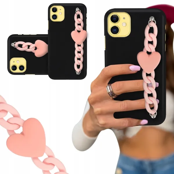 etui-blink-czarny-mat-do-iphone-11-lancuszek-serce
