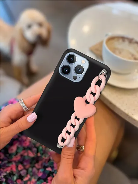 etui-blink-czarny-mat-do-iphone-11-lancuszek-serce-stan-nowy
