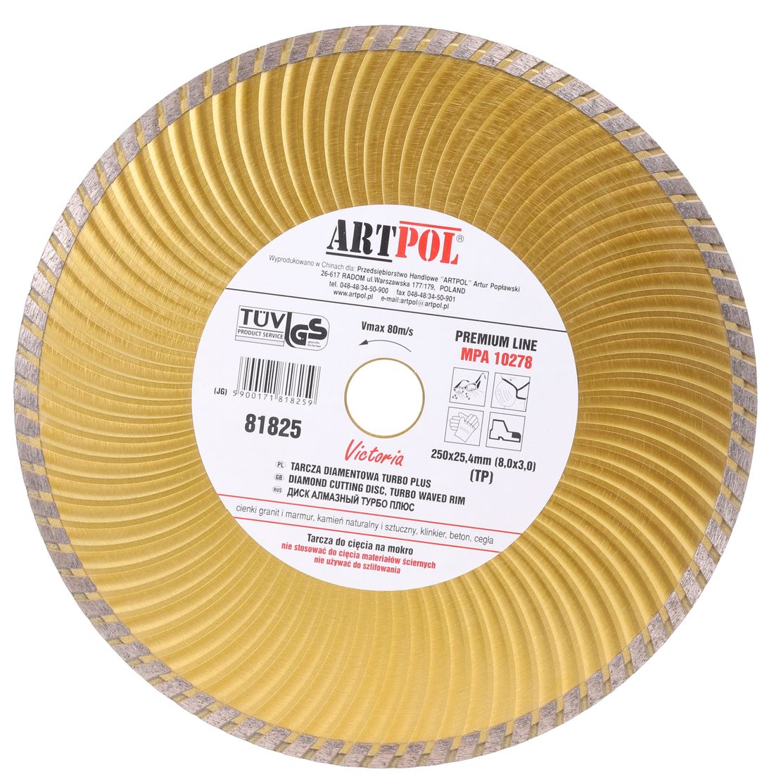 Tarcza diamentowa Gold TURBO fi 125mm 