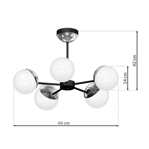 zyrandol-sfera-black-chrome-5xe14