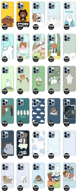 etui-antishock-do-iphone-13-pro-bare-bears-wzory-kolor-wielokolorowy