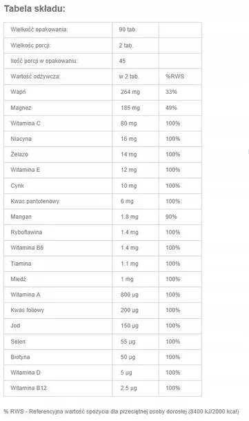 ostrovit-100percent-vitandmin-90-tabs-waga-z-opakowaniem-0-052-kg