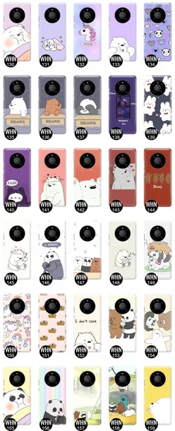 etui-do-huawei-mate-40-pro-plus-bare-bears-wzory-kolor-wielokolorowy