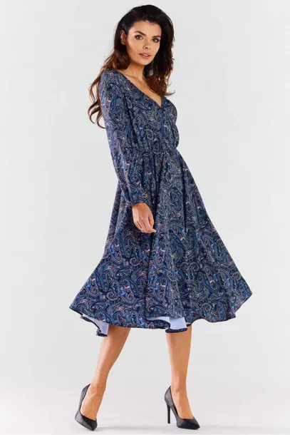 awama-sukienka-model-a466-navy-pattern-m-stan-nowy