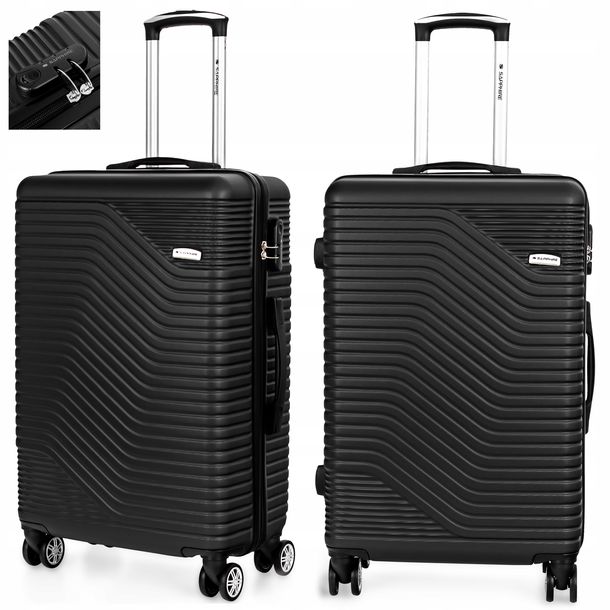 Фото - Валіза Sapphire ﻿ŚREDNIA walizka PODRÓŻNA na kółkach BAGAŻ z ABS mocna XL 