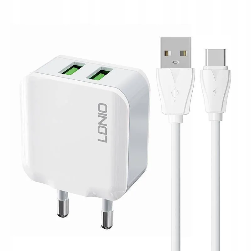 szybka-ladowarka-sieciowa-2xusb-kabel-usb-c-stan-nowy