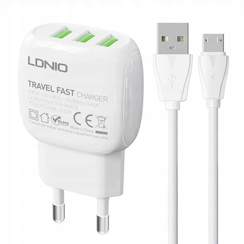 szybka-ladowarka-sieciowa-3xusb-kabel-micro-stan-nowy
