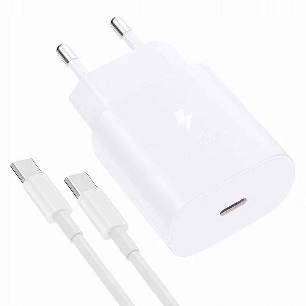 ﻿SZYBKA ŁADOWARKA do Samsung A14 15 A34 A54 A55 USB-C 25W + Kabel USB-C 1m