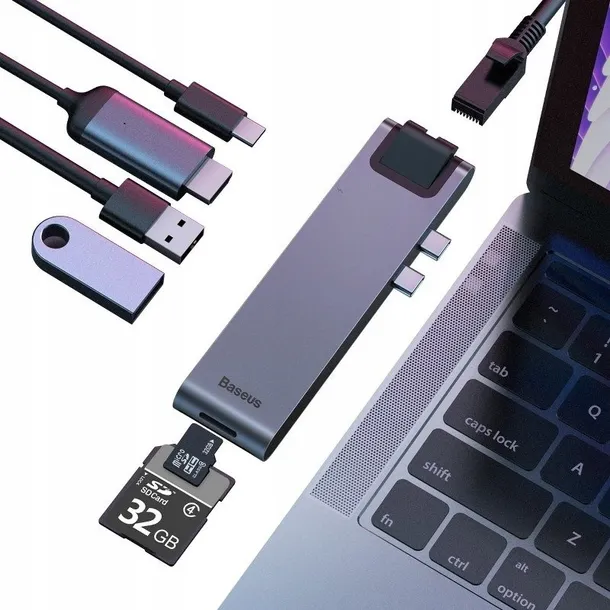 baseus-adapter-markowy-hub-macbook-7w1-usb-c-3-0-waga-z-opakowaniem-0-3-kg