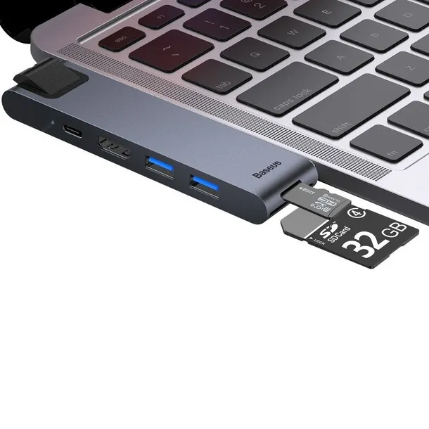 baseus-adapter-markowy-hub-macbook-7w1-usb-c-3-0-stan-nowy-waga-z-opakowaniem-0-3-kg