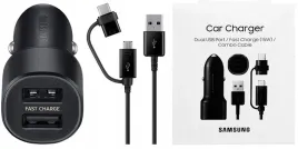 ladowarka-samochodowa-samsung-2x-usb-fast-kabel