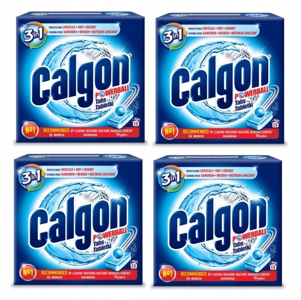 Calgon, Tabletki do pralki, 4 x 15 sztuk ERLI.pl