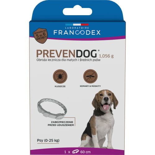 Zdjęcia - Leki i witaminy FRANCODEX ﻿Obroża przeciw kleszczom dla średnich i małych psów PREVENDOG 