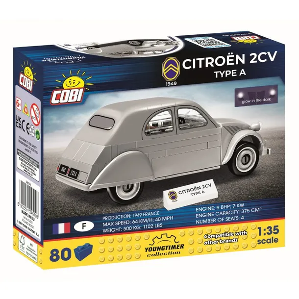 cobi-24510-youngtimer-collection-citroen-2cv-typ-a-wiek-dziecka-brak-informacji
