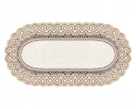 bieznik-serwetka-owalna-krem-zloty-zakard-50x110cm
