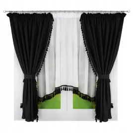 komplet-z-fredzelkami-firana-biala-boho-czarny