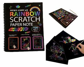 Zdjęcie produktu WYDRAPYWANKA TĘCZOWA KARTKI DO WYDRAPYWANIA BLOK 10pcs - OND8246
