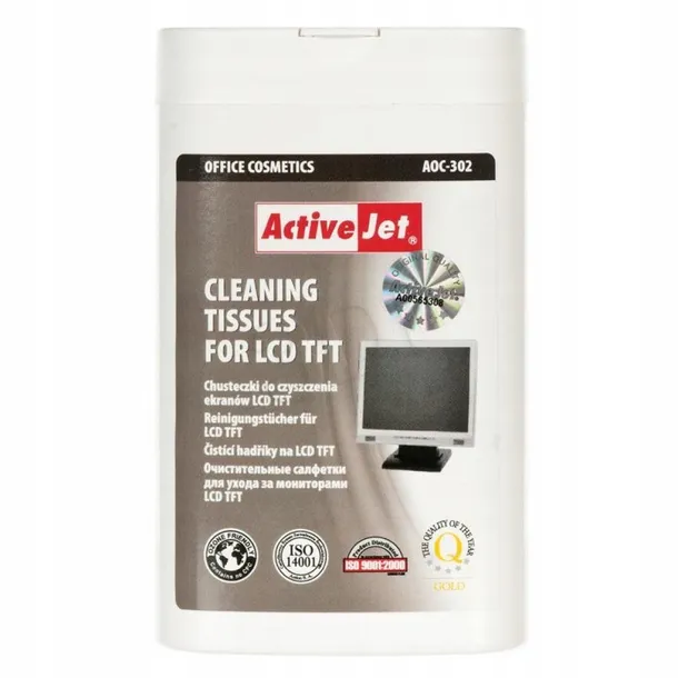 activejet-aoc-302-chusteczki-do-matryc-lcd-100-s-waga-z-opakowaniem-0-1-kg