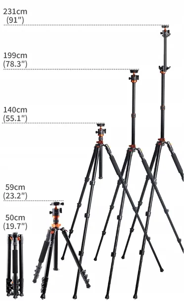 tripod-statyw-foto-kandf-alu-mag-231cm-kf09-087v4-kolor-czarny
