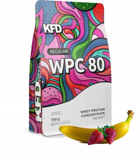 Фото - Протеїн KFD Nutrition ﻿Białko KFD Regular WPC 80 750 g Banan-Truskawka 