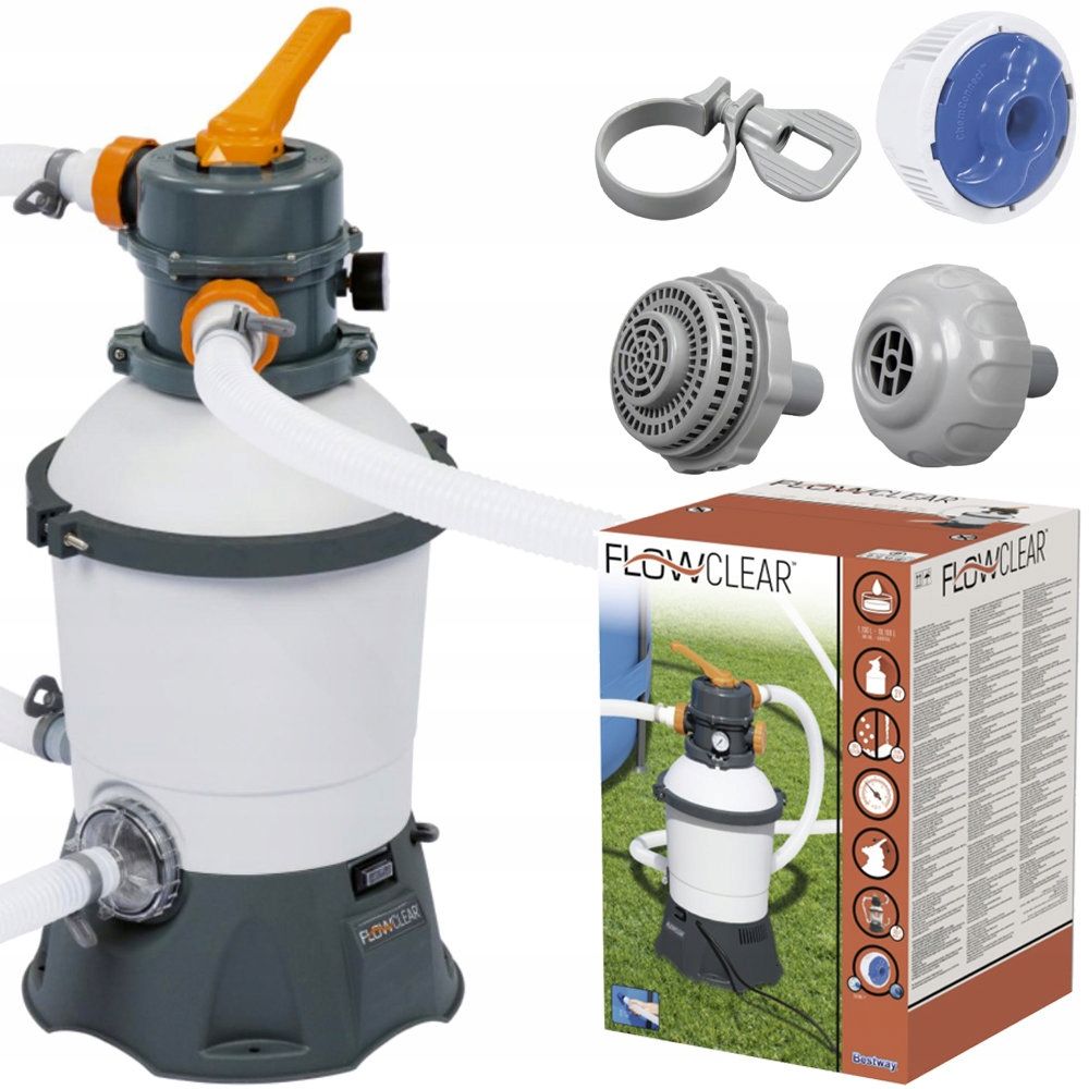 POMPA PIASKOWA DO BASENÓW BESTWAY 3028l/h 58515 - ERLI.pl