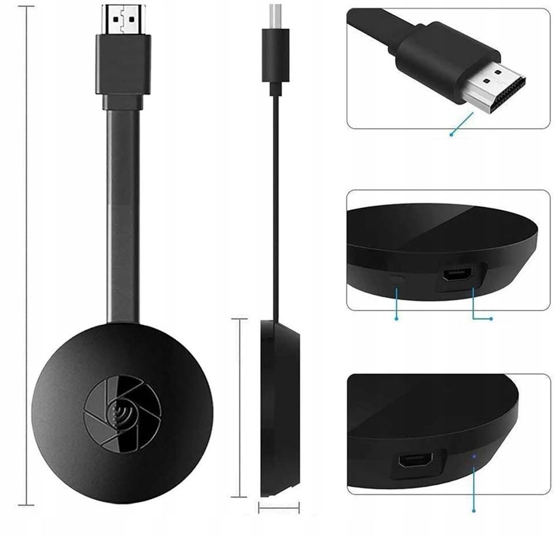 BEZPRZEWODOWY ADAPTER WIFI HDMI MIRRORSCREEN 2W1 ERLI.pl