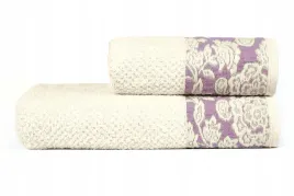 recznik-140x70-cm-bawelna-gruby-ecru-liliowy