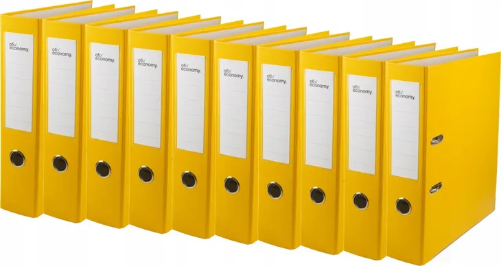 10-x-segregator-office-a4-75-mm-z-okuciem-zolty-grubosc-75-mm