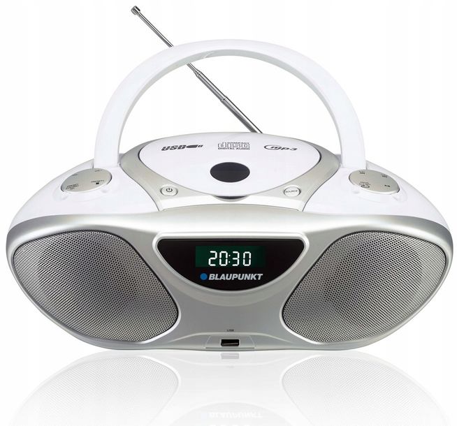 RADIOODTWARZACZ BOOMBOX SIECIOWO BATERIA BLAUPUNKT BB14WH CD MP3 USB AUX