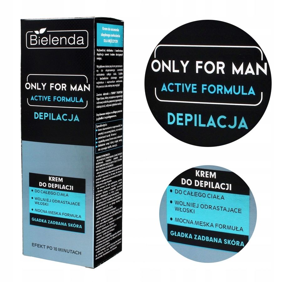 BIELENDA MAN ACTIVE FORMULA KREM DO DEPILACJI ERLI.pl