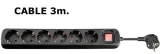 microconnect-6-way-schuko-socket-3m-black