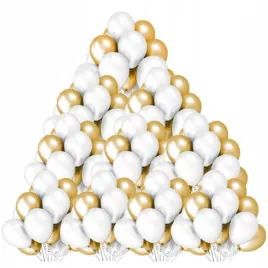 balony-biale-zlote-pierwsza-komunia-swieta-100szt
