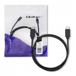 qoltec-kabel-usb-2-0-typ-c-meski-or-usb-2-0-typ-c-meski-or-1-4m-or-czarny